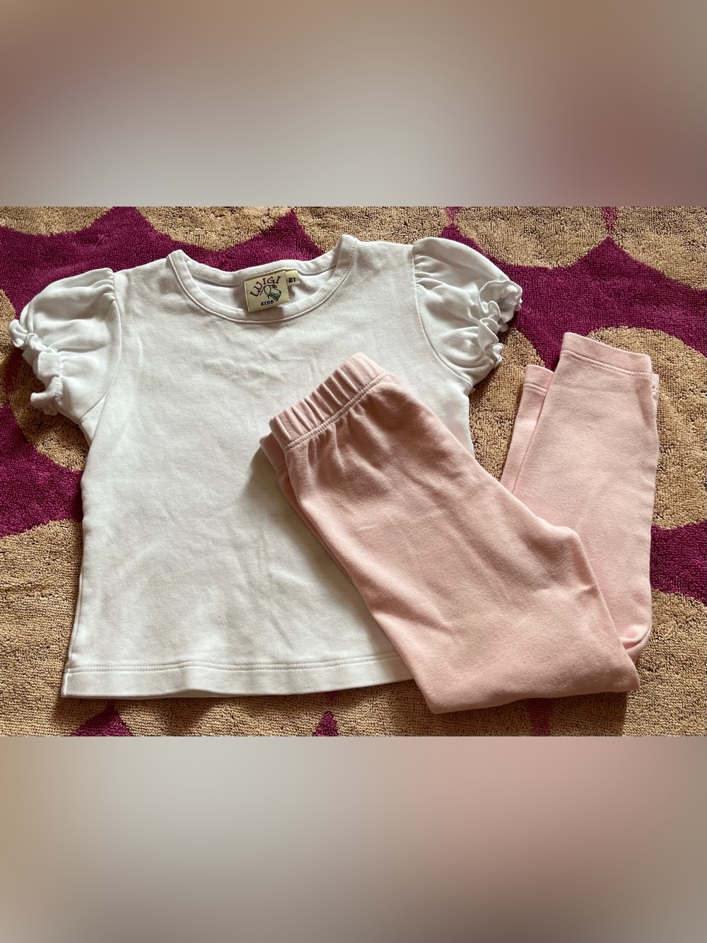 Luigi Kids 100% Cotton Girls Top and Legging Set